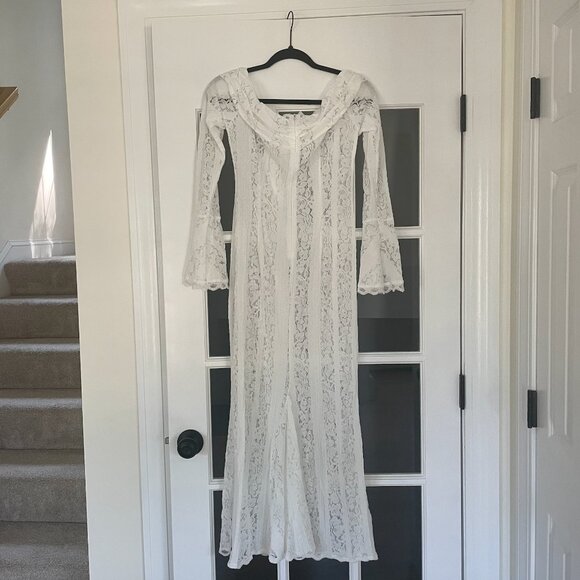 Maternity Lace Maxi Dress - Picture 12 of 13